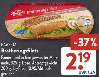 Aldi Süd HAWESTA Bratheringsfilets Angebot