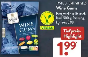 Aldi Süd TASTE OF BRITISH ISLES Wine Gums Angebot