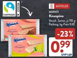 Aldi Süd MANNER Knuspino Angebot