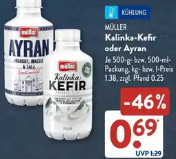 Aldi Süd MÜLLER Kalinka-Kefir oder Ayran Angebot