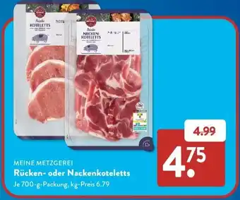 Aldi Süd MEINE METZGEREI Rücken- oder Nackenkoteletts Angebot