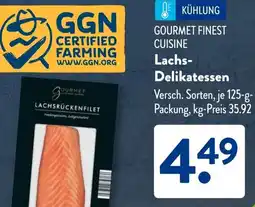 Aldi Süd GOURMET FINEST CUISINE Lachs Delikatessen Angebot