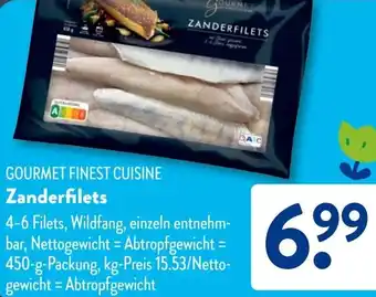 Aldi Süd GOURMET FINEST CUISINE Zanderfilets Angebot