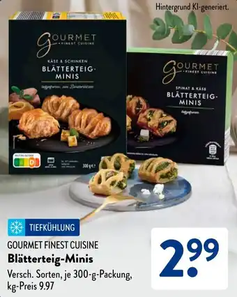 Aldi Süd GOURMET FINEST CUISINE Blätterteig-Minis Angebot