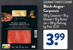 Aldi Süd GOURMET FINEST CUISINE Black-Angus Carpaccio Angebot