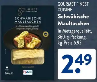 Aldi Süd GOURMET FINEST CUISINE Schwäbische Maultaschen Angebot