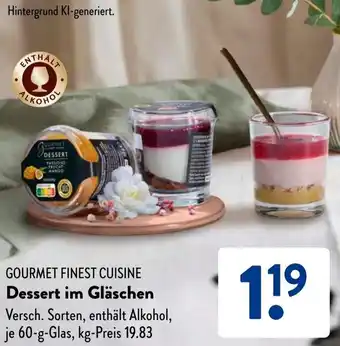 Aldi Süd GOURMET FINEST CUISINE Dessert im Gläschen Angebot