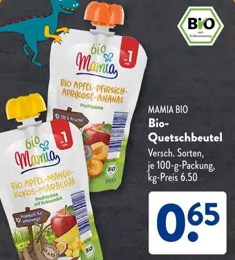 Aldi Süd MAMIA BIO Bio Quetschbeutel Angebot