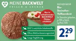 Aldi Süd NUR NUR NATUR Bio Steinofen Vollkornbrot Angebot