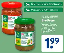 Aldi Süd NUR NUR NATUR Bio-Pesto Angebot