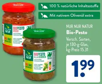 Aldi Süd NUR NUR NATUR Bio-Pesto Angebot