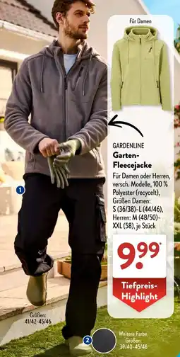 Aldi Süd GARDENLINE Garten Fleecejacke Angebot