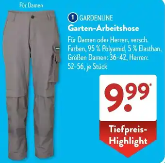 Aldi Süd GARDENLINE Garten-Arbeitshose Angebot