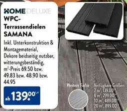 Aldi Süd HOME DELUXE WPC Terrassendielen SAMANA Angebot