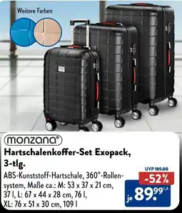 Aldi Süd Monzana Hartschalenkoffer-Set Exopack, 3-tlg. Angebot