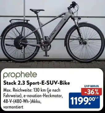 Aldi Süd Prophete Stack 2.3 Sport-E-SUV-Bike Angebot