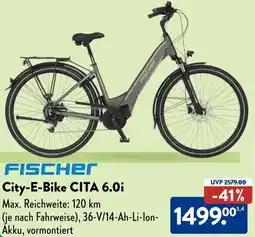 Aldi Süd FISCHER City-E-Bike CITA 6.0i Angebot