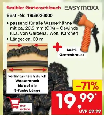 Netto Marken-Discount Easymaxx Flexibler Gartenschlauch Angebot