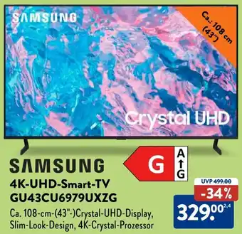 Aldi Süd SAMSUNG 4K-UHD-Smart-TV GU43CU6979UXZG Angebot