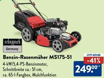 Aldi Süd Scheppach Benzin-Rasenmäher MS175-51 Angebot