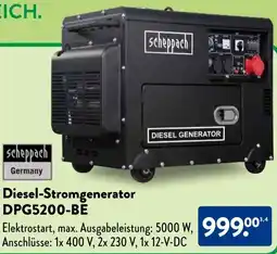 Aldi Süd Scheppach Diesel-Stromgenerator DPG5200-BE Angebot