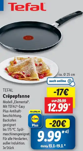 Lidl TEFAL Crêpepfanne Angebot