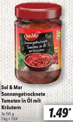 Lidl Sol & Mar Sonnengetrocknete Tomaten in Öl mit Kräutern Angebot