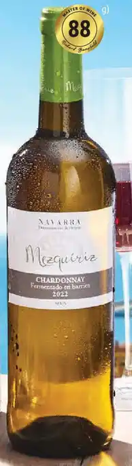 Lidl Mezquiriz Chardonnay Navarra DO trocken vegan, Weißwein 2022 Angebot