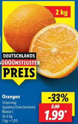 Lidl Orangen Angebot