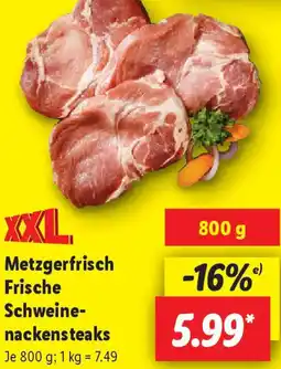 Lidl Metzgerfrisch Frische Schweinenackensteaks Angebot