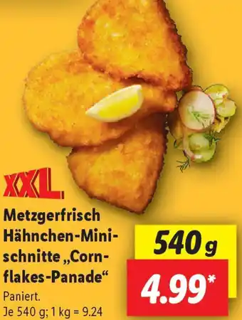 Lidl Metzgerfrisch Hähnchen-Mini- schnitte ,,Cornflakes-Panade" Angebot