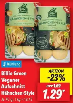 Lidl Billie Green Veganer Aufschnitt Hähnchen-Style Angebot