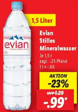 Lidl Evian Stilles Mineralwasser Angebot