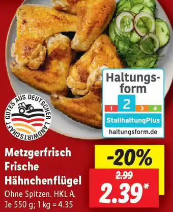 Lidl Metzgerfrisch Frische Hähnchenflügel Angebot