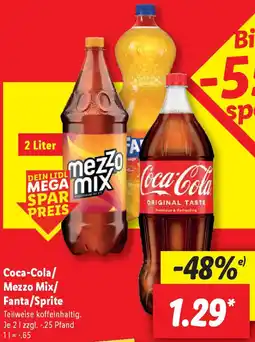 Lidl Coca-Cola/ Mezzo Mix/ Fanta/Sprite Angebot