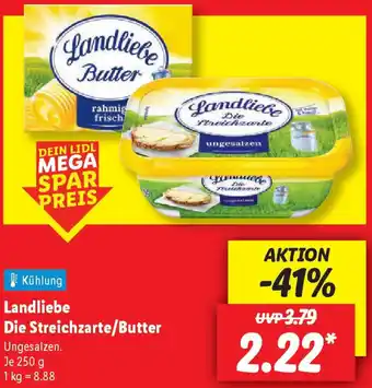 Lidl Landliebe Die Streichzarte/Butter Angebot