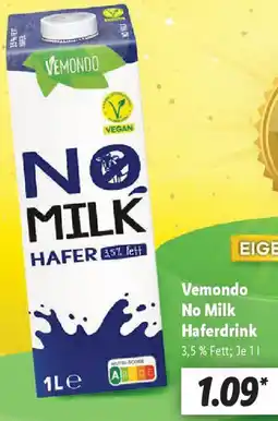 Lidl Vemondo No Milk Haferdrink Angebot