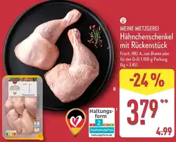 Aldi Nord MEINE METZGEREI Hähnchenschenkel mit Rückenstück Angebot