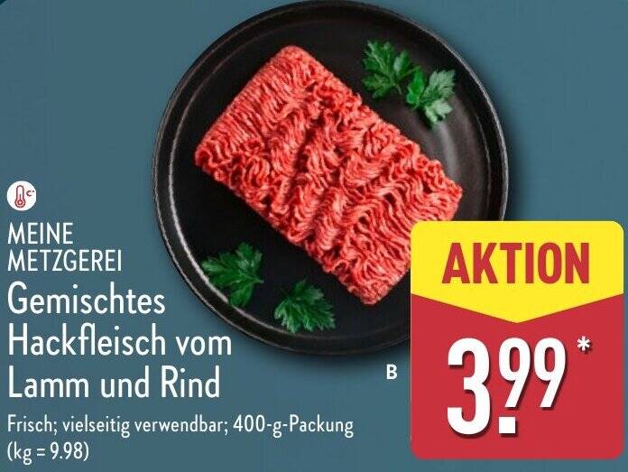 MEINE METZGEREI Gemischtes Hackfleisch vom Lamm und Rind 400 g Angebot ...