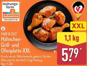 Aldi Nord FAIR & GUT Hähnchen Grill- und Ofenplatte XXL Angebot