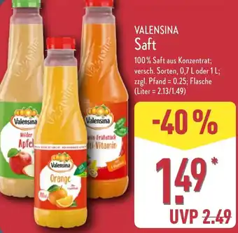 Aldi Nord VALENSINA Saft Angebot