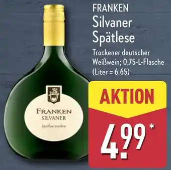 Aldi Nord FRANKEN Silvaner Spätlese Angebot