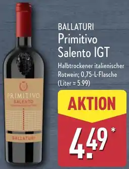 Aldi Nord BALLATURI Primitivo Salento IGT Angebot