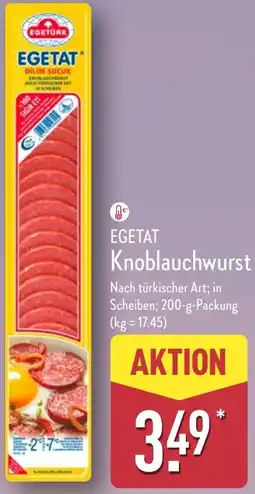 Aldi Nord EGETAT Knoblauchwurst Angebot