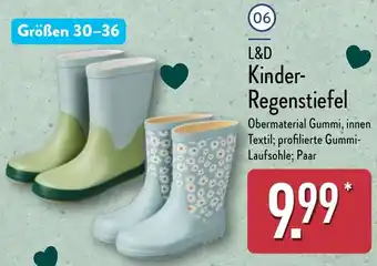 Aldi Nord L&D Kinder Regenstiefel Angebot