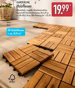 Aldi Nord GARDENLINE Holzfliesen Angebot