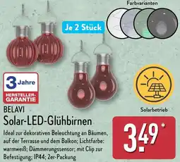 Aldi Nord BELAVI Solar-LED-Glühbirnen Angebot