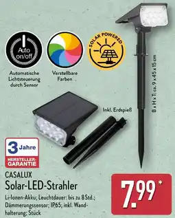 Aldi Nord CASALUX Solar-LED-Strahler Angebot