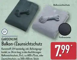 Aldi Nord GARDENLINE Balkon-/Zaunsichtschutz Angebot