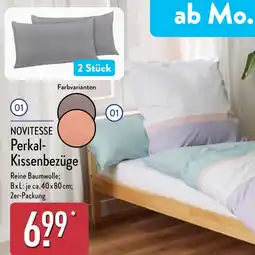 Aldi Nord NOVITESSE Perkal Kissenbezüge Angebot